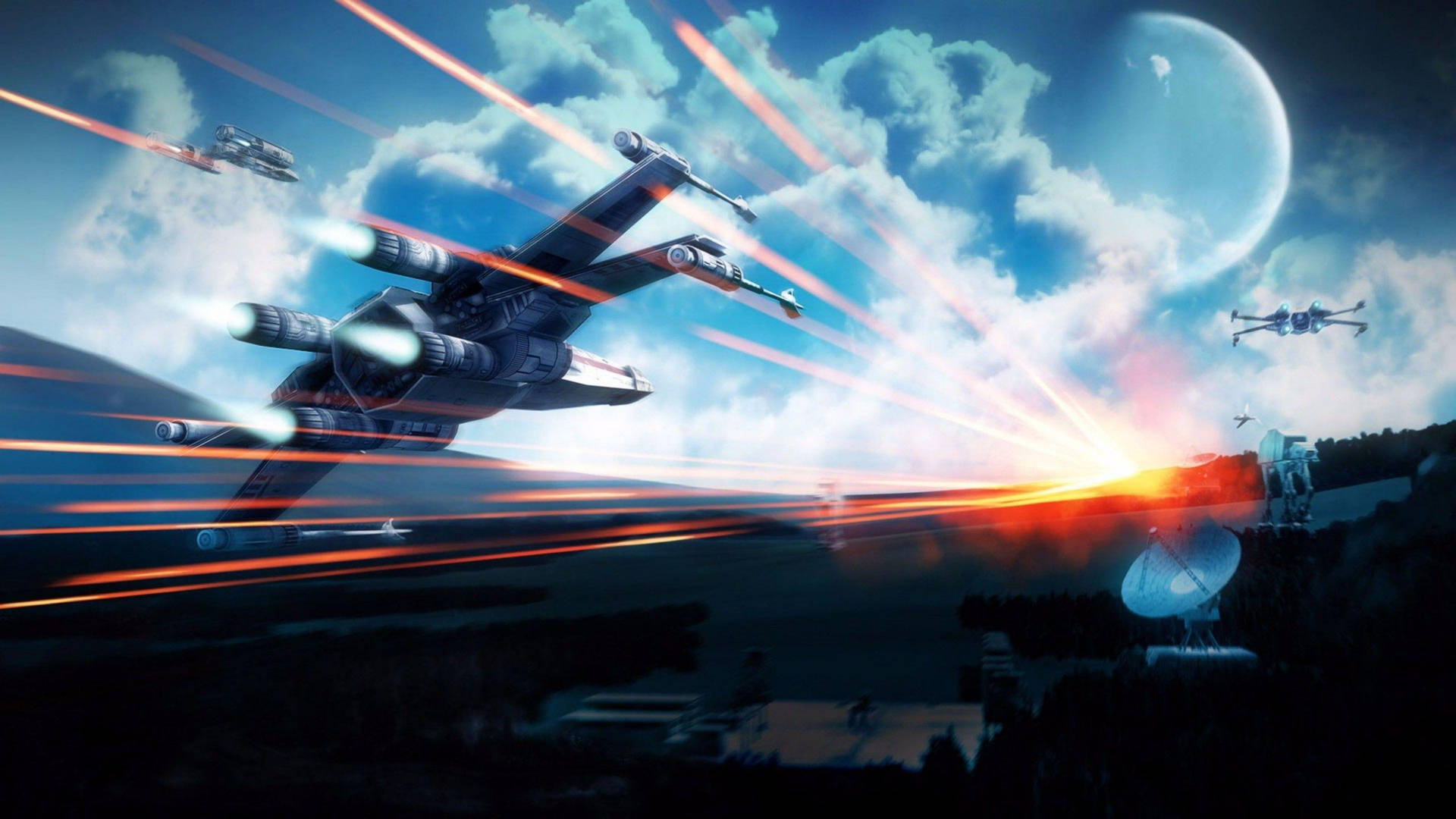 4k Star Wars Force Awakens Spaceship Wallpaper