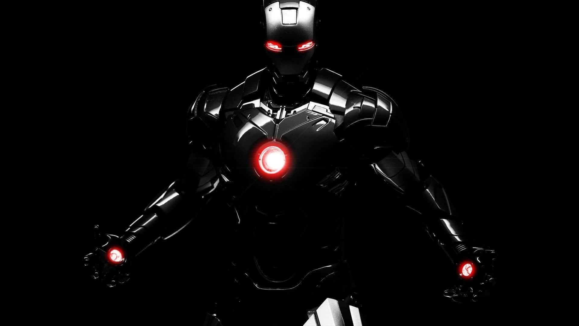 Papelde Parede Do Super-herói Homem De Ferro Negro Em 4k. Papel de Parede
