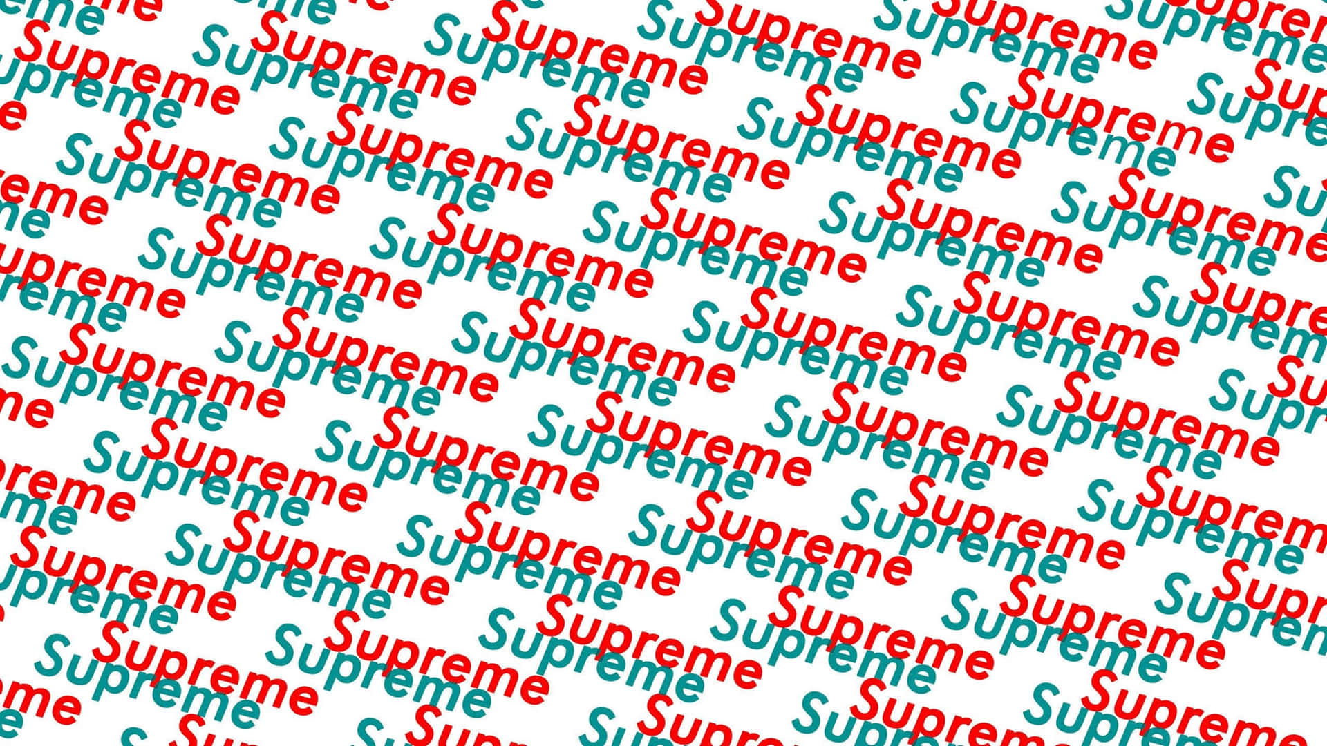 4ksupreme In Weiß-blau-rotem Muster Wallpaper