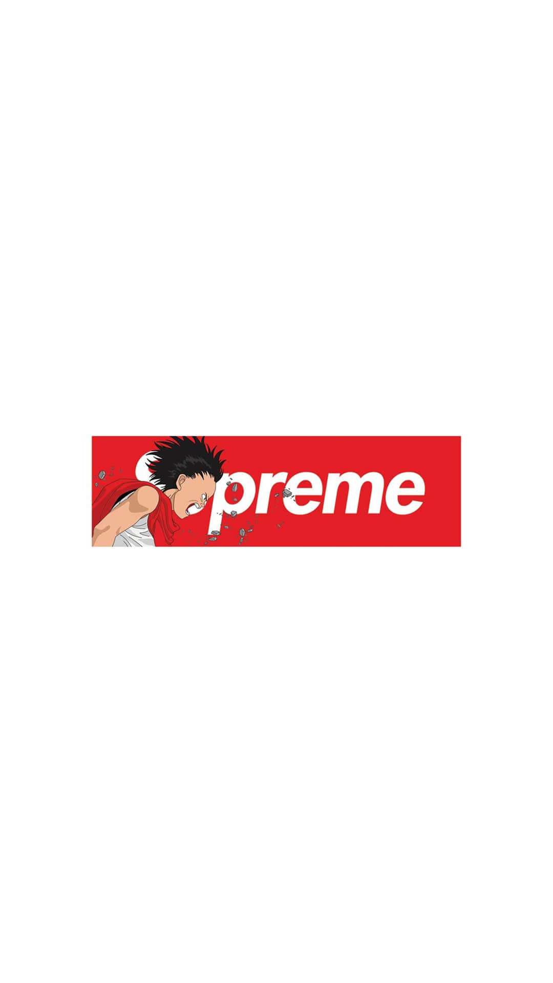 Animegenial Con El Logotipo De Supreme En 4k. Fondo de pantalla