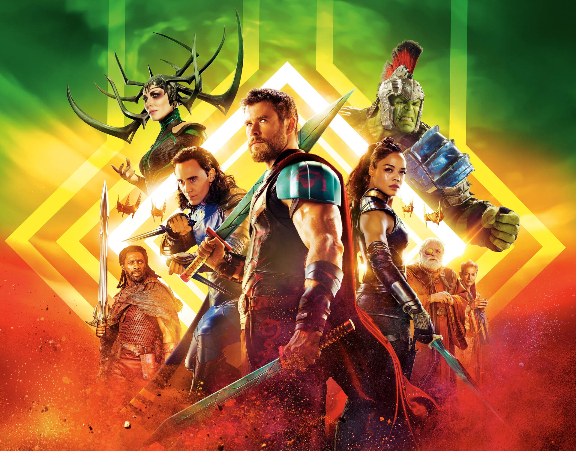 4K Thor: Ragnarok Film Characters Wallpaper