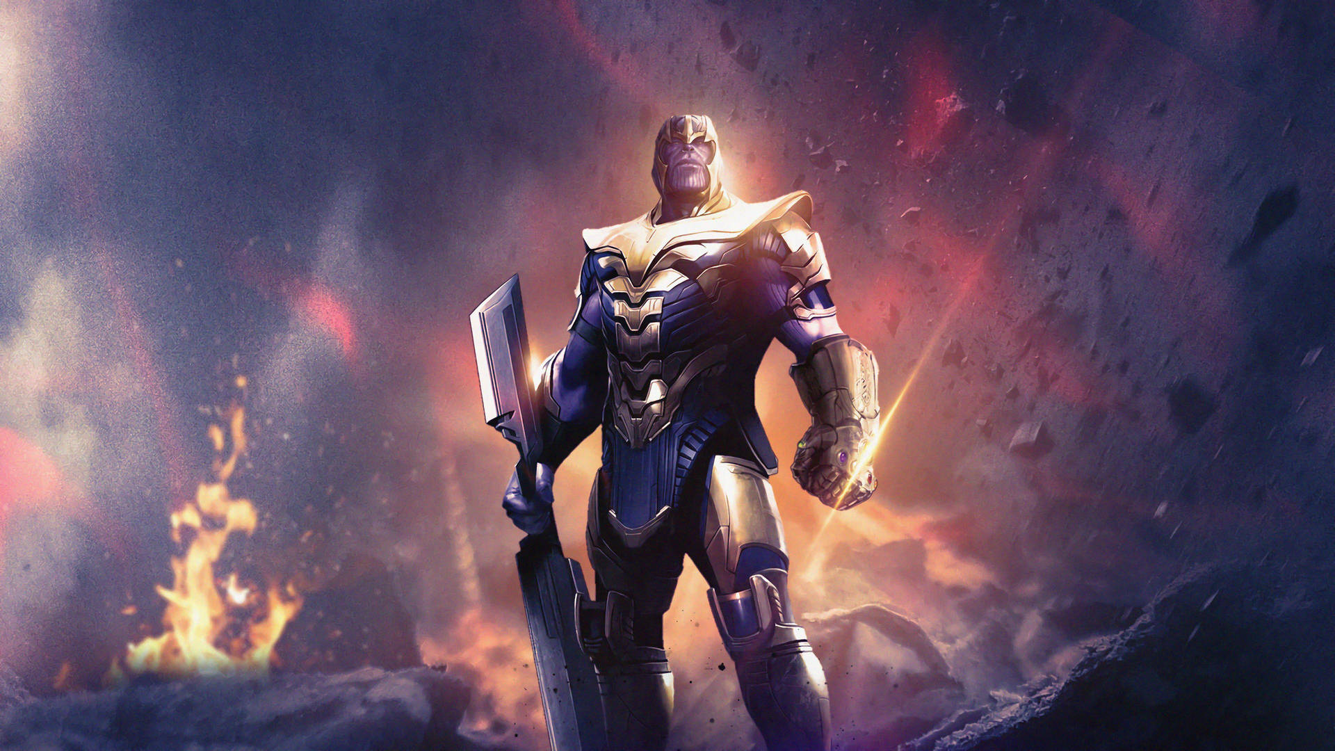 4kultra Hd 2160p Beväpnad Thanos Wallpaper