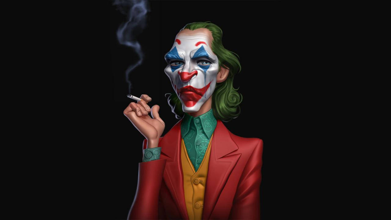 4k Ultra Hd Art Of Joker Smoking Wallpaper