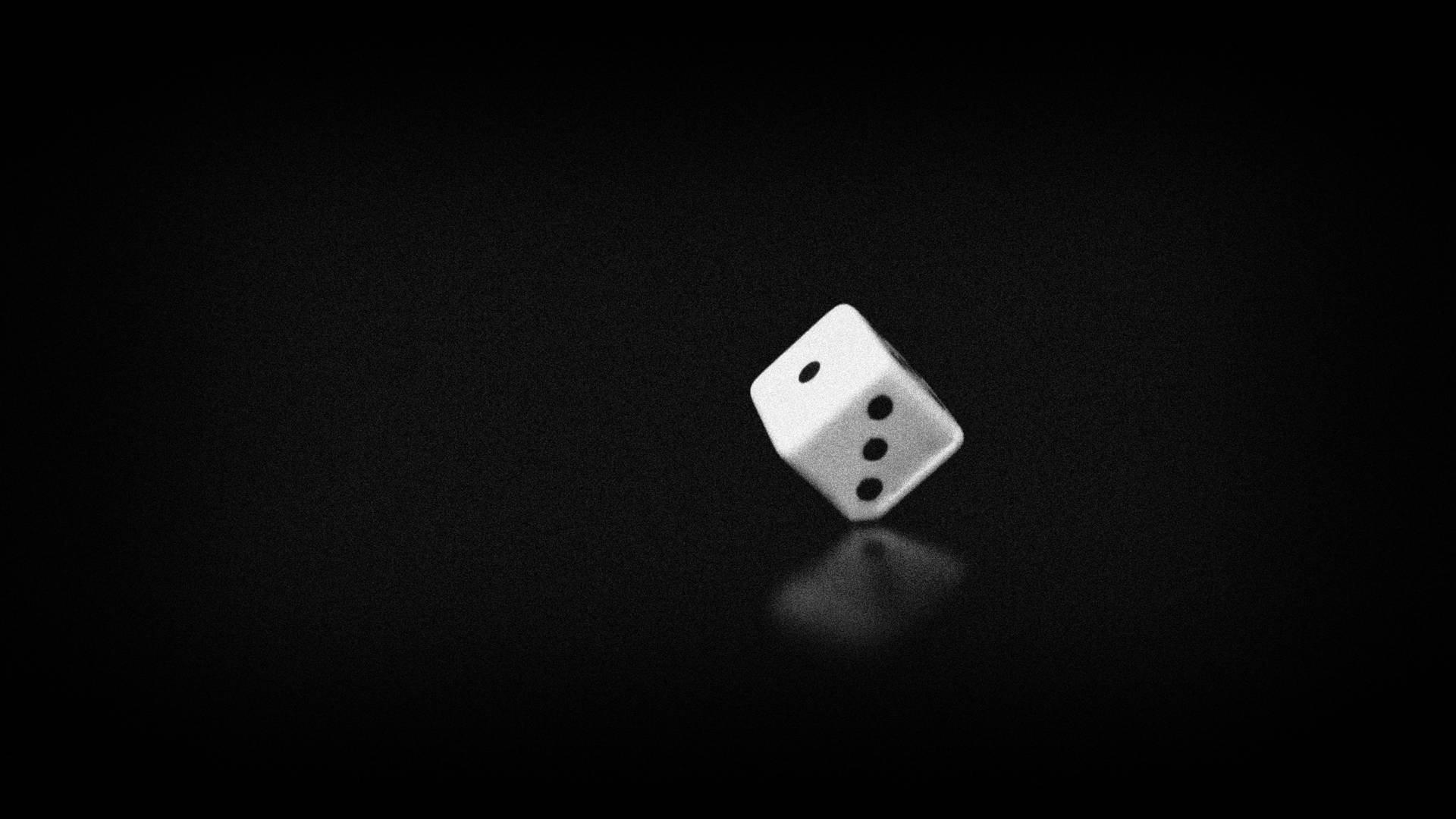 Intricate Black and White Dice in 4K Ultra HD Wallpaper
