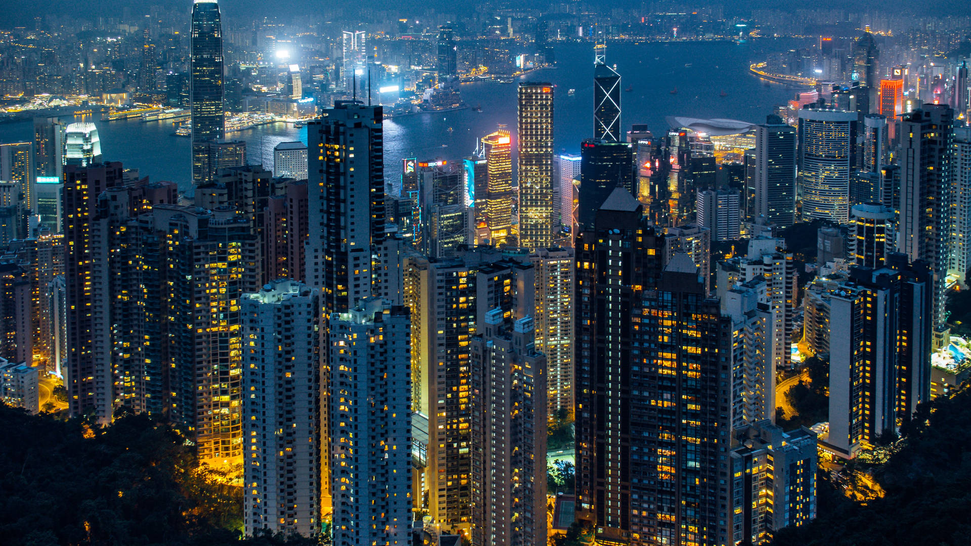 4k Ultra Hd By Hong Kong Skyline Wallpaper