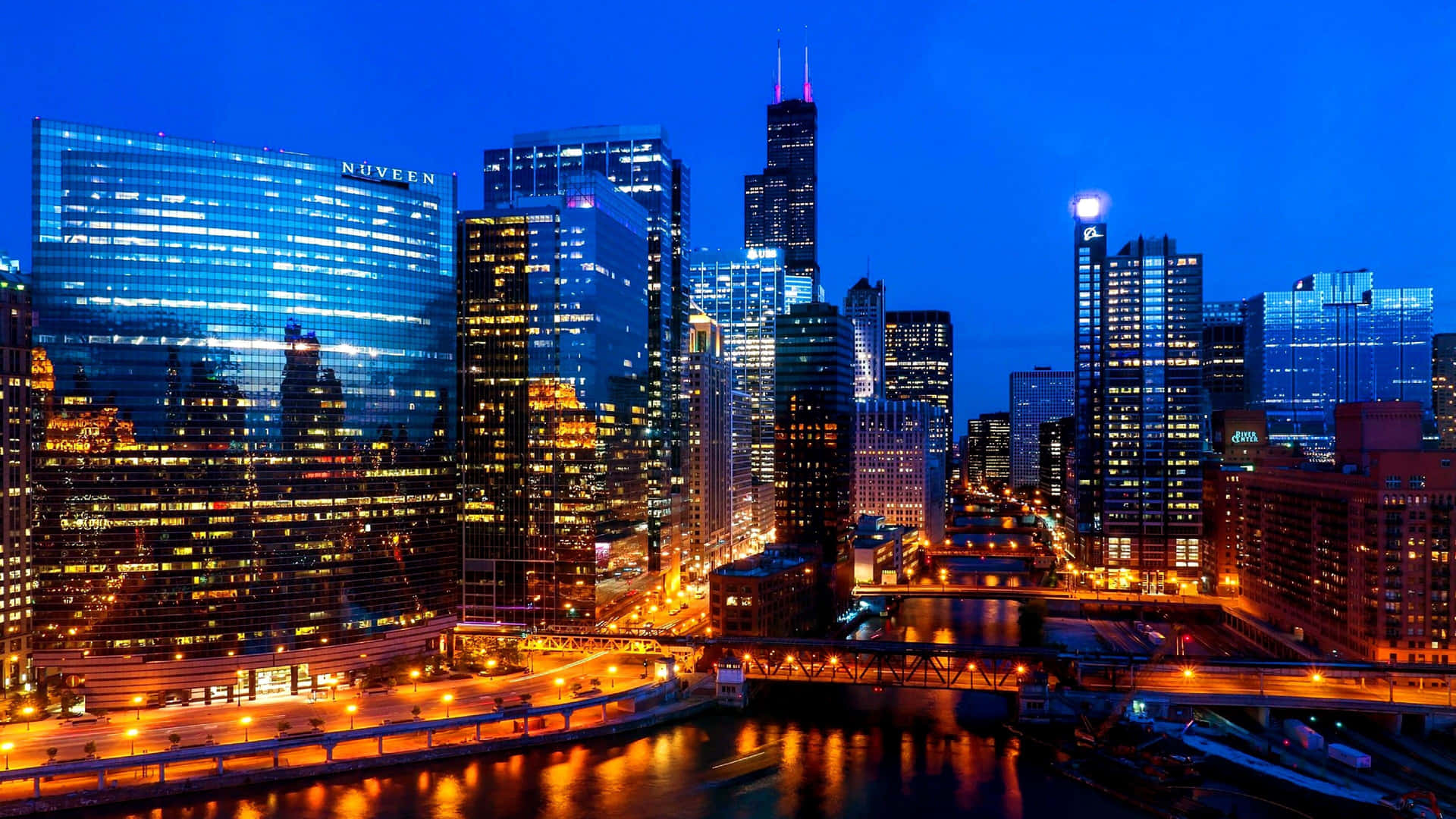 Chicago Skyline i 4K Ultra HD Wallpaper