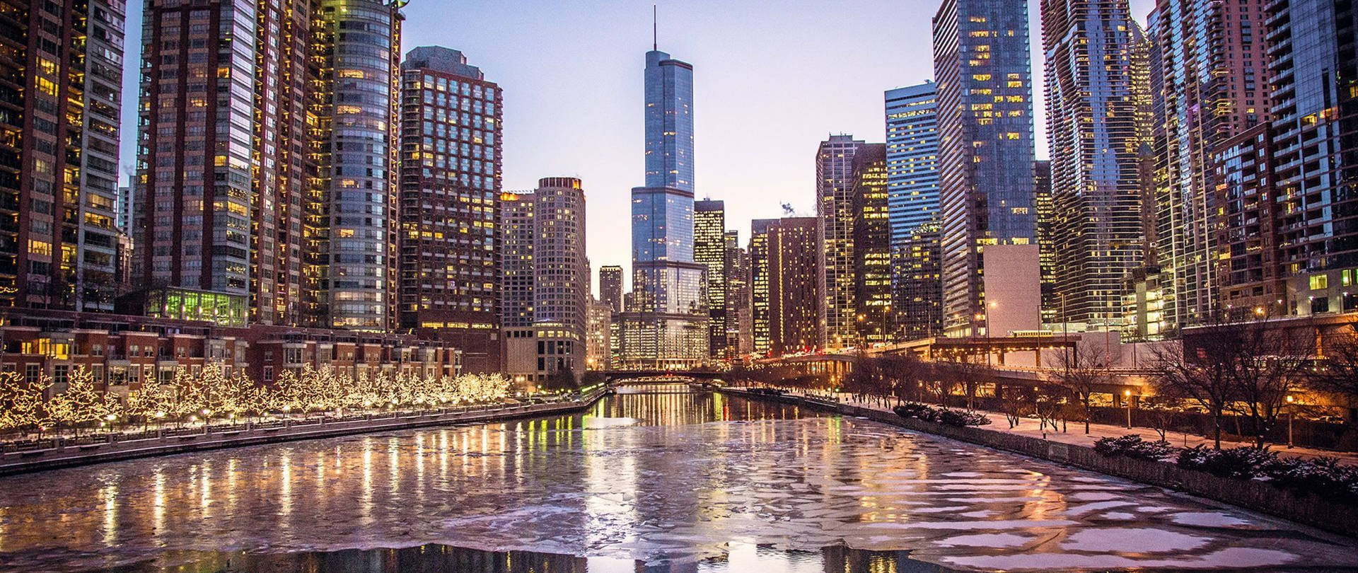 Ciudadde Chicago River, En Ultra Alta Definición 4k. Fondo de pantalla