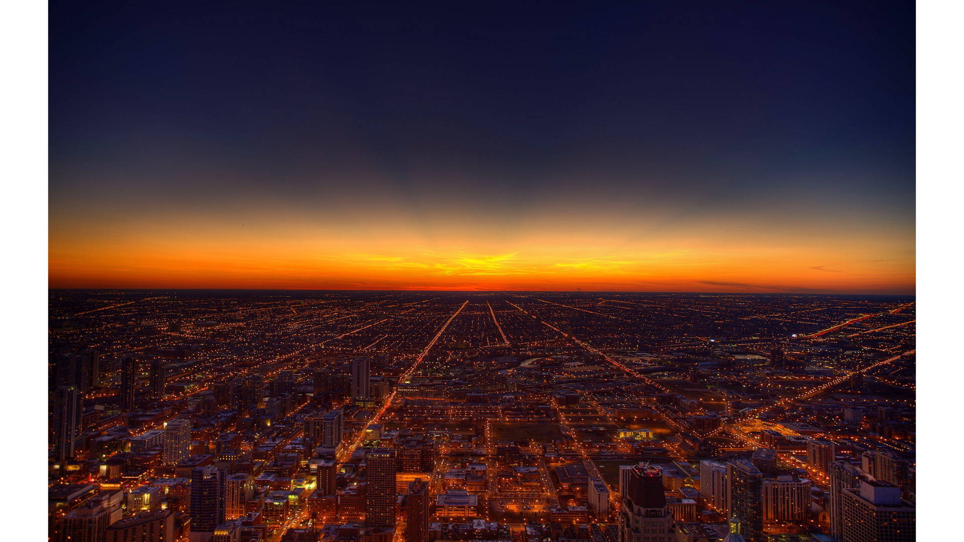 4kultra Hd Stadt Chicago Sonnenuntergang Wallpaper