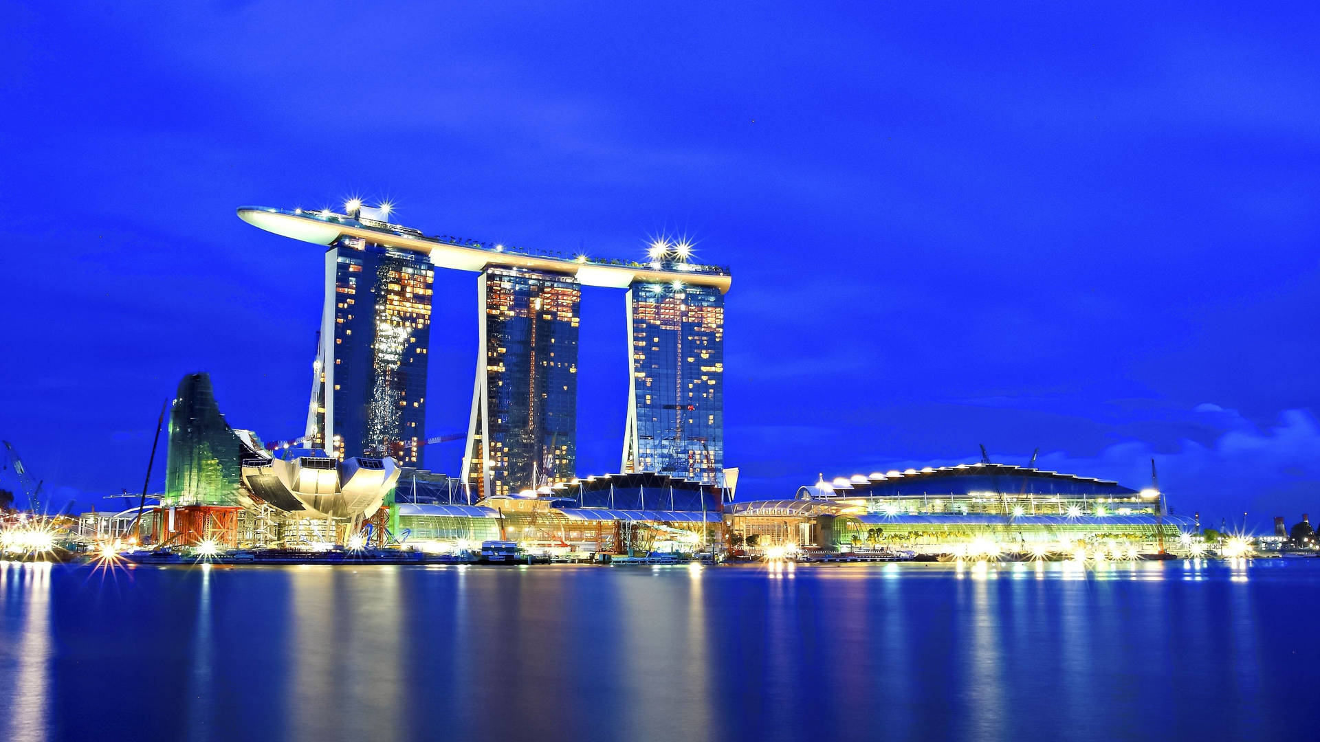 4k Ultra Hd Città Singapore Marina Bay Sands Sfondo