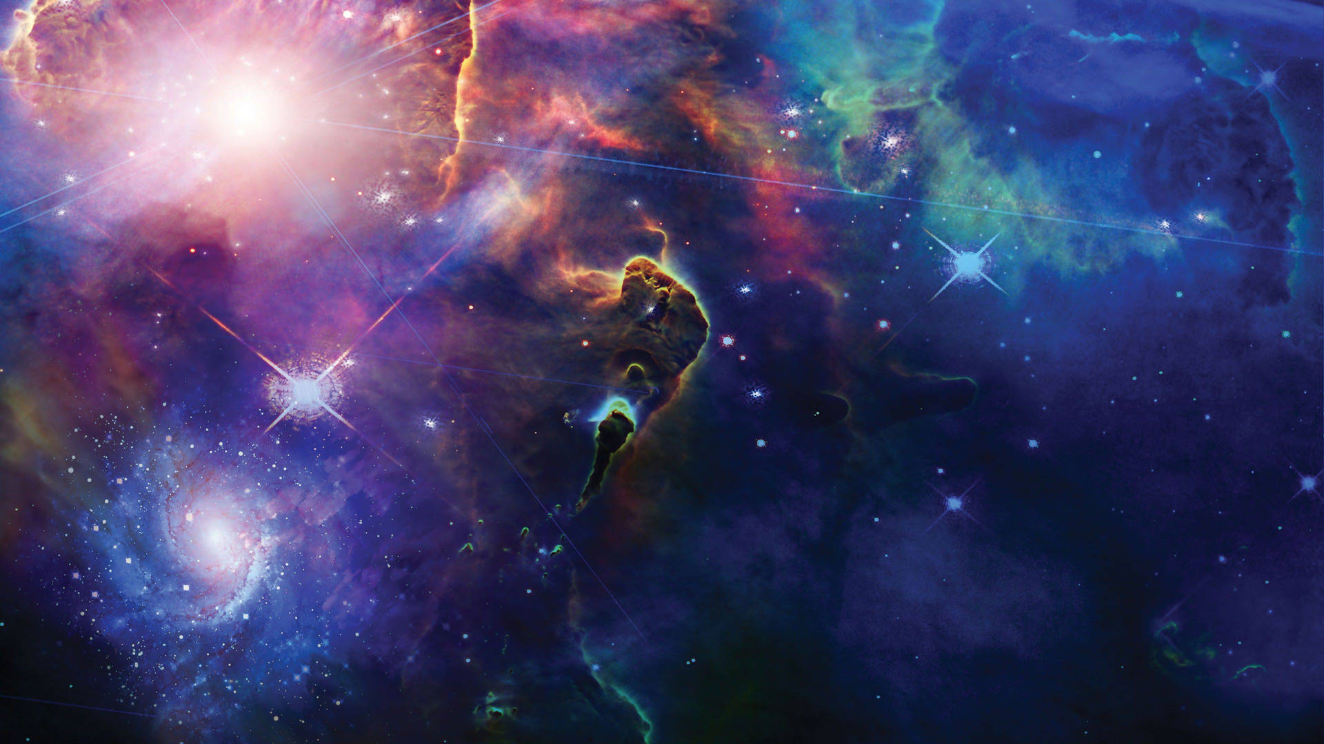 4k Ultra Hd Galaxy Beaming Stars Wallpaper