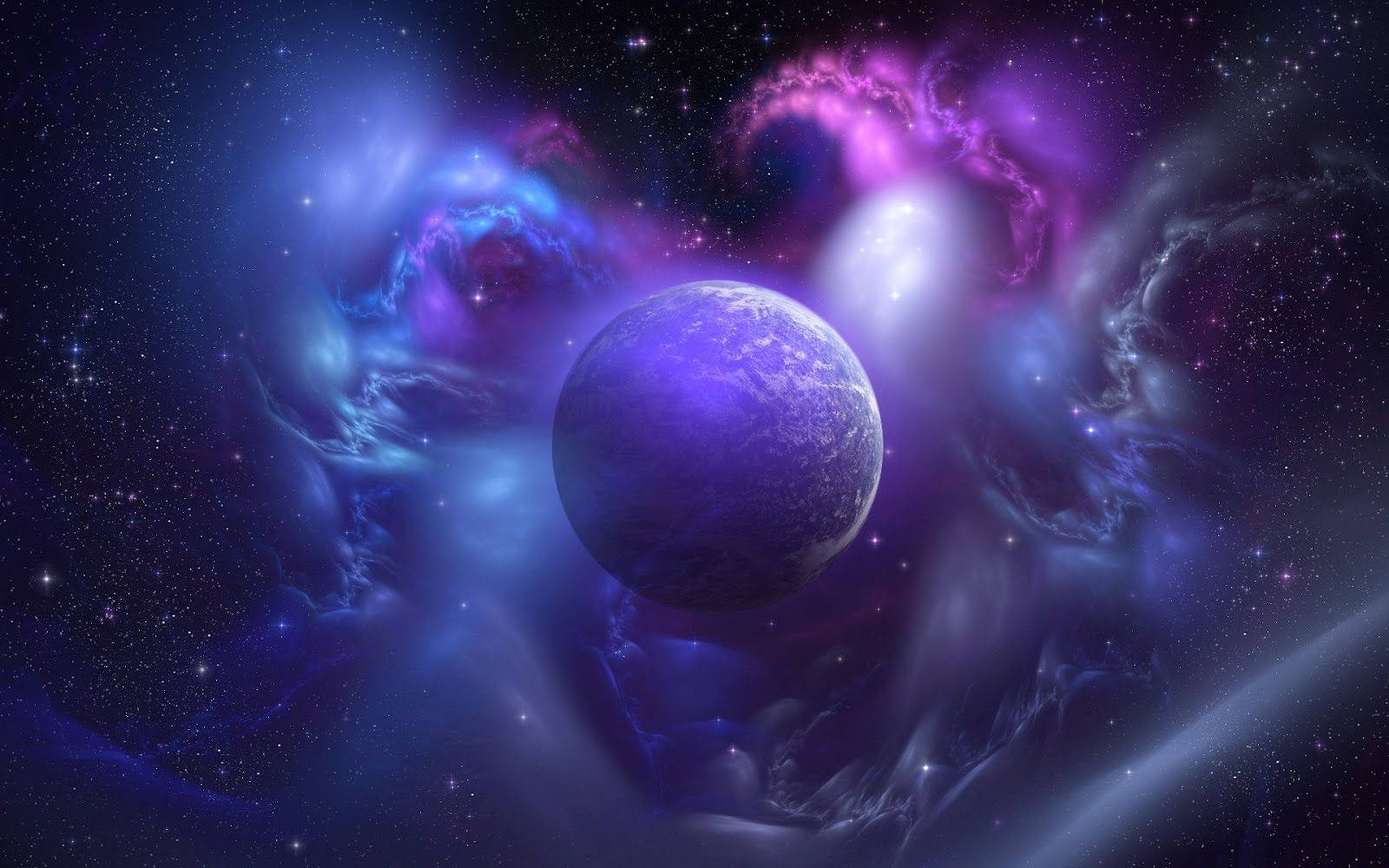 4k Ultra Hd Galaxy Purple Planet