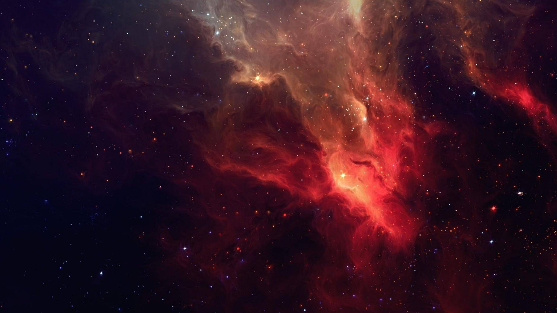 4k Ultra Hd Galaxy Røde Skyer Wallpaper