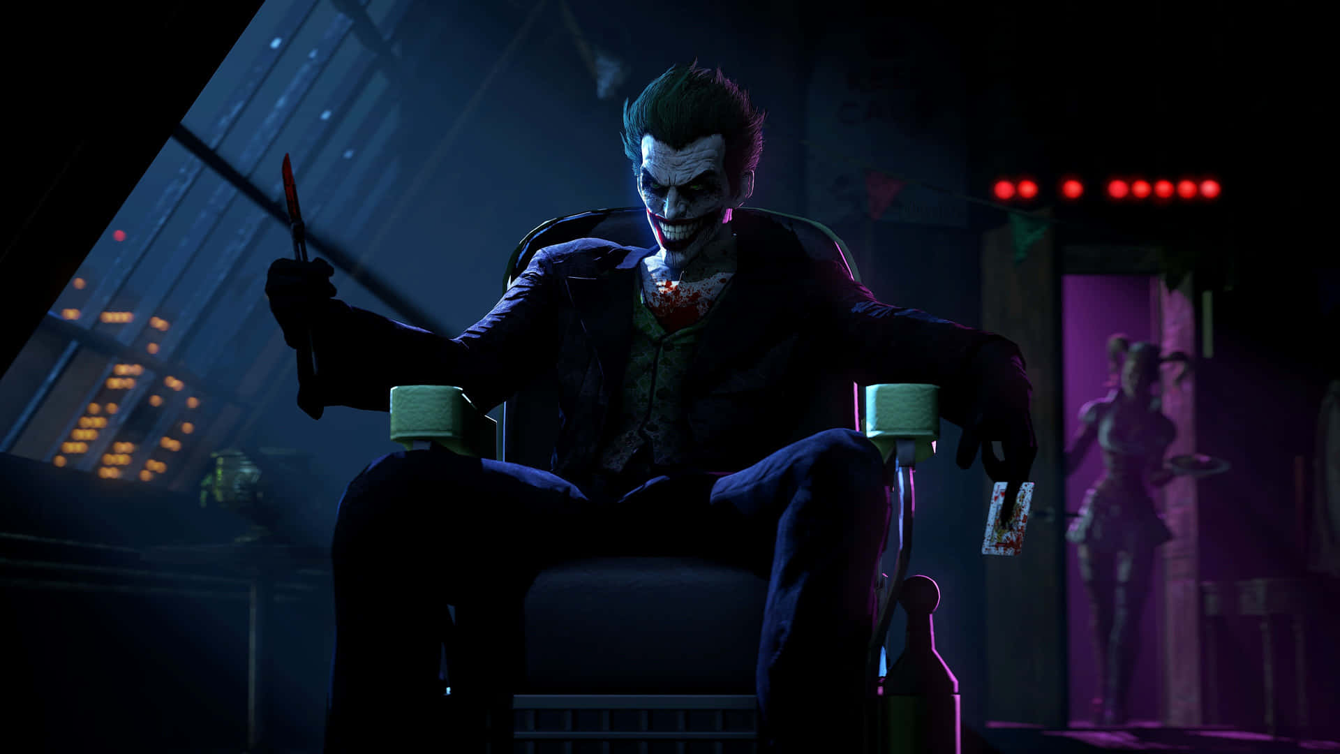 4K Ultra HD-gaming Joker Batman: Arkham Origins Tapet Wallpaper