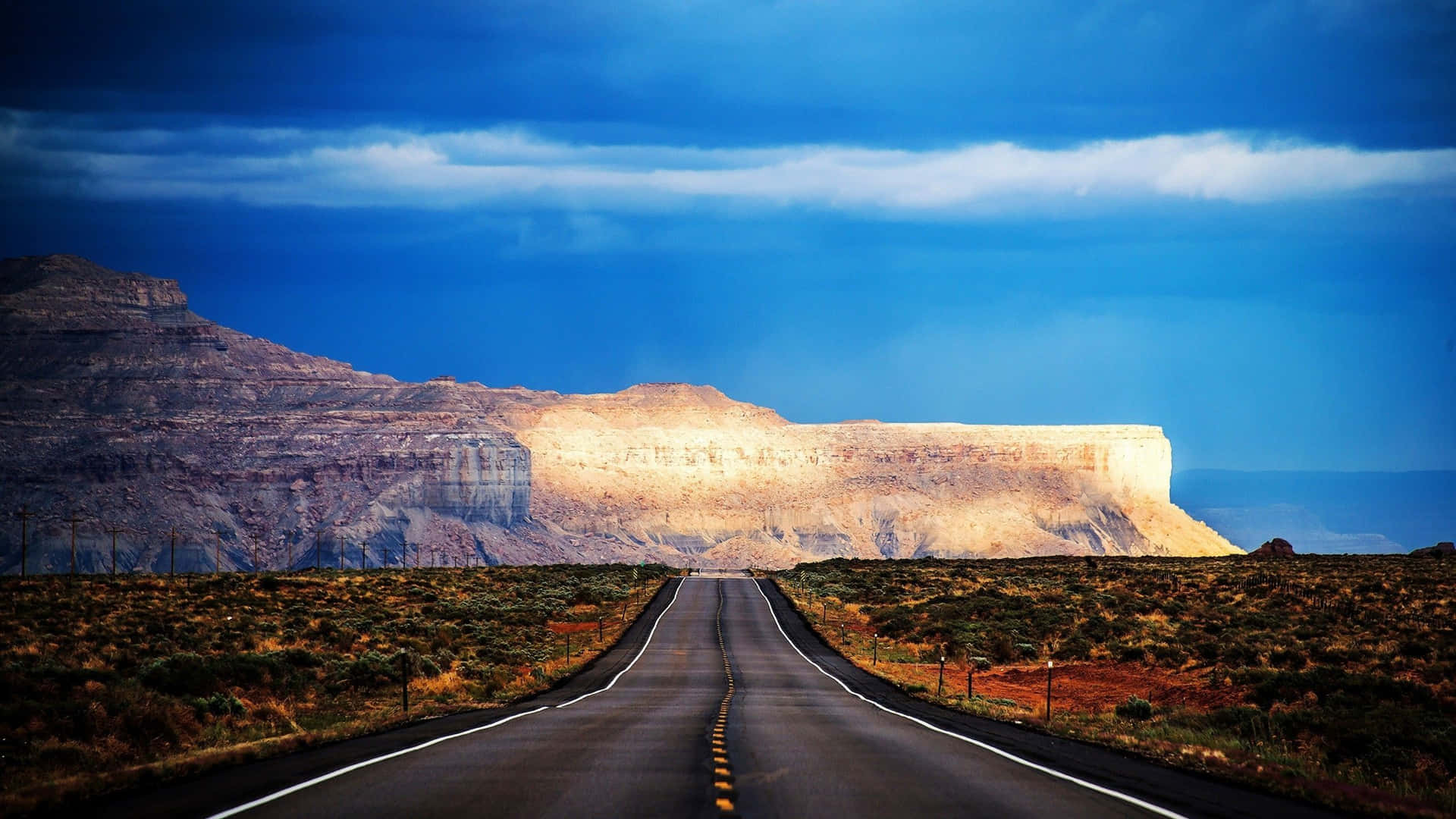 A Road In The Desert Wallpaper