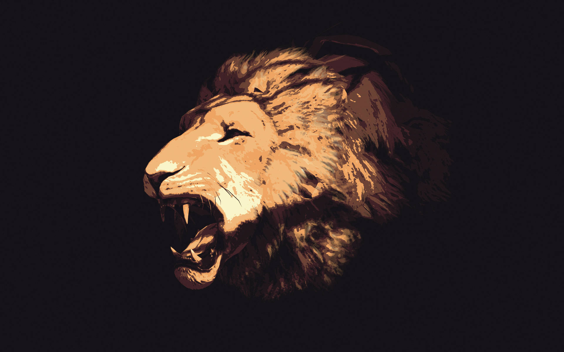 4K Ultra HD Lions Art Wallpaper