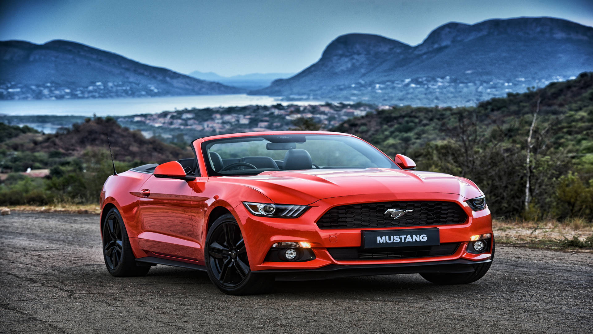 Breathtaking 4K Ultra HD Mustang Ford in Vibrant Orange Wallpaper