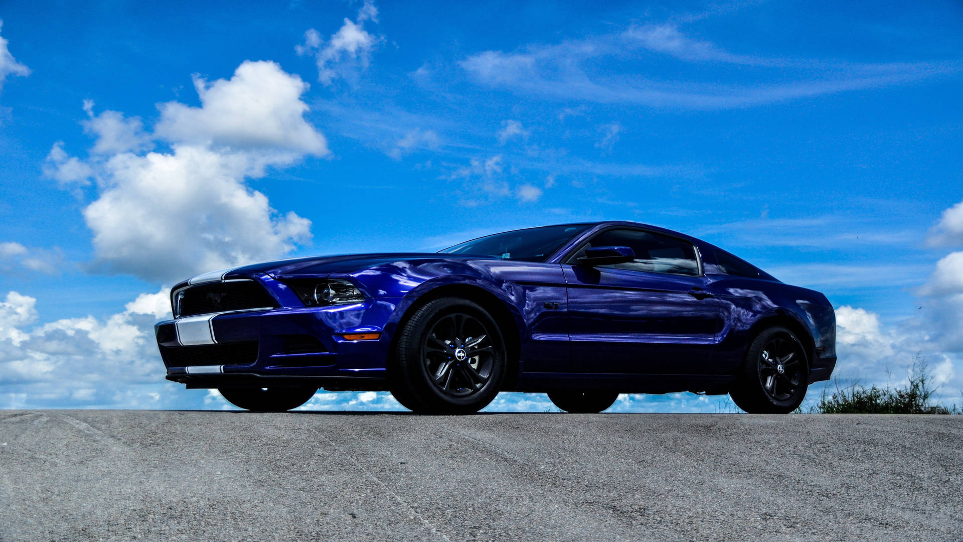 4K Ultra HD Mustang Metallic Blue Wallpaper