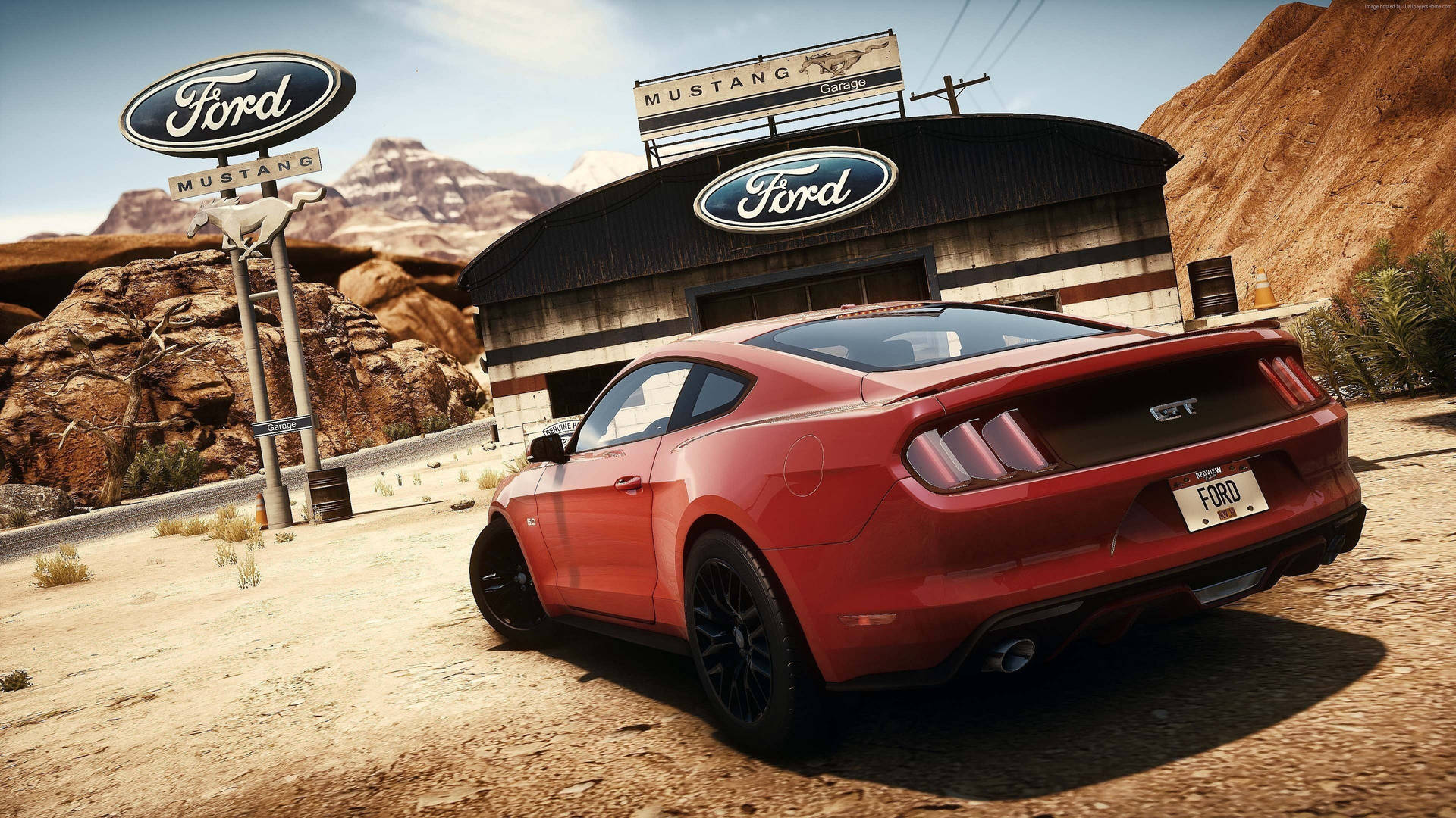 4K Ultra HD Mustang Red Wallpaper