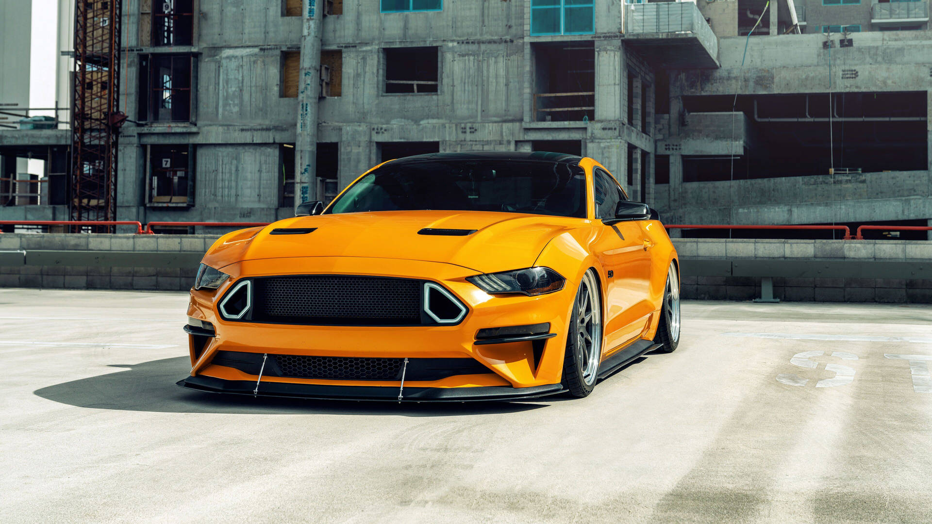 4K Ultra HD Mustang Yellow Wallpaper