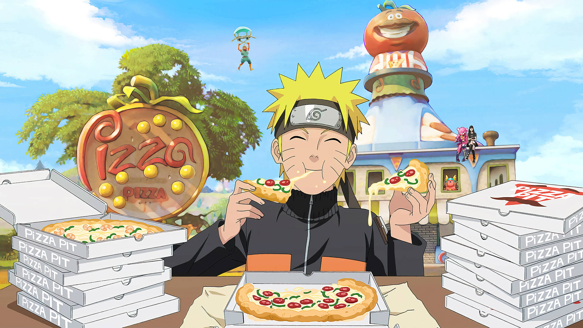 4k Ultra Hd Naruto Eating Pizza
