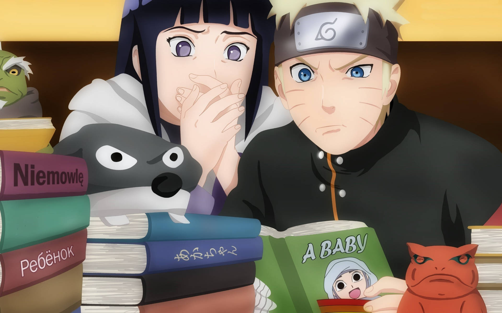 4k Ultra Hd Naruto Hinata Reading Background