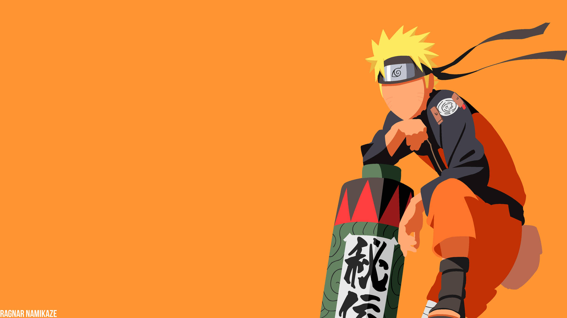 4k Ultra Hd Naruto Simpel Orange Wallpaper