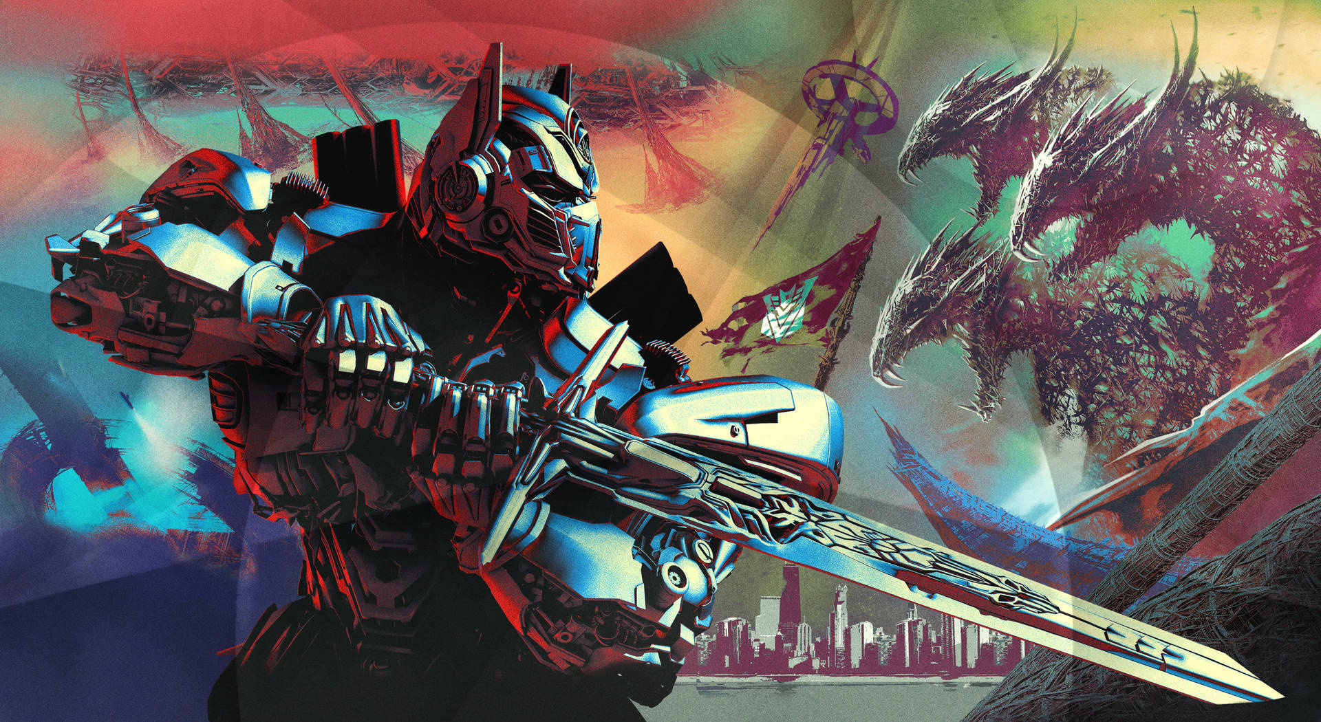 4K Ultra HD Transformers Big Sword Wallpaper