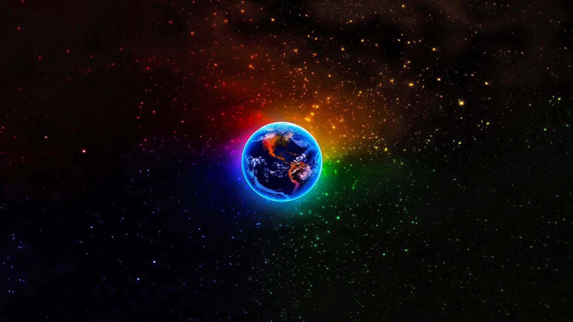 4k Universe Colourful Earth Background