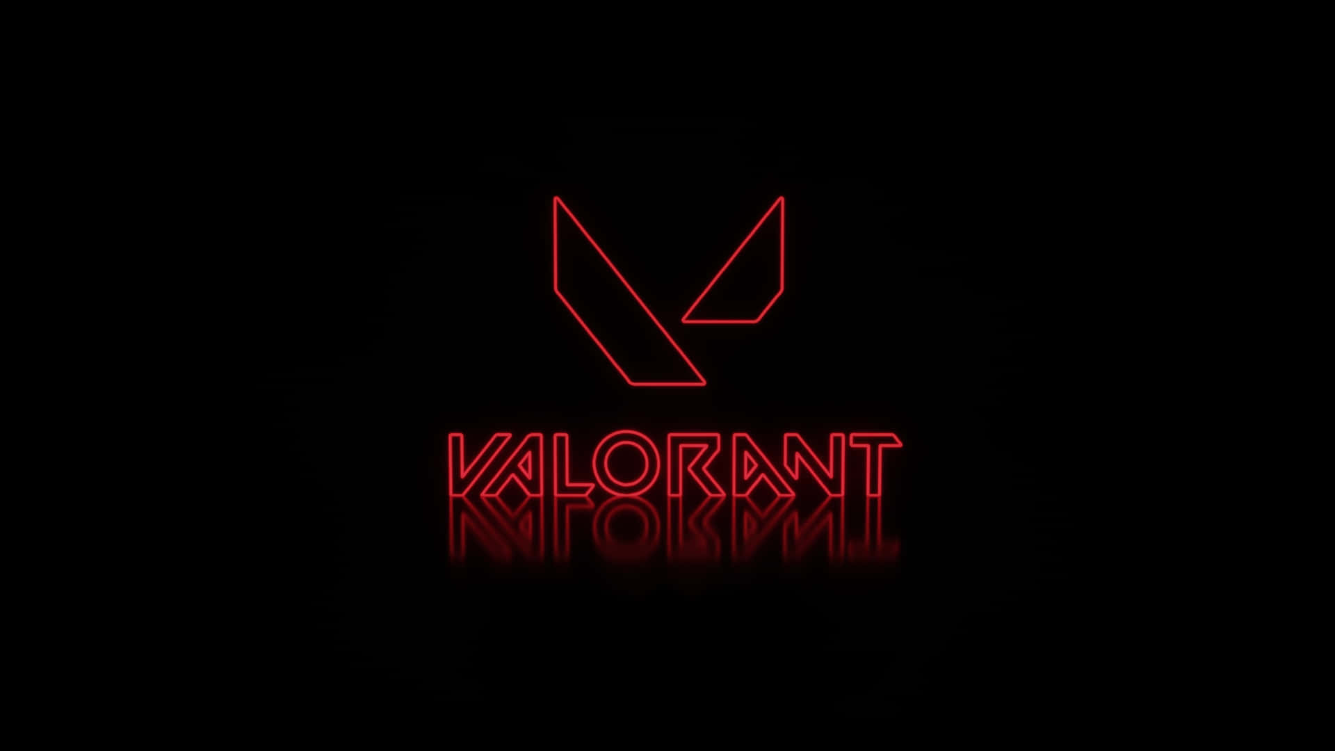 A Red Neon Sign With The Word Valorant On It