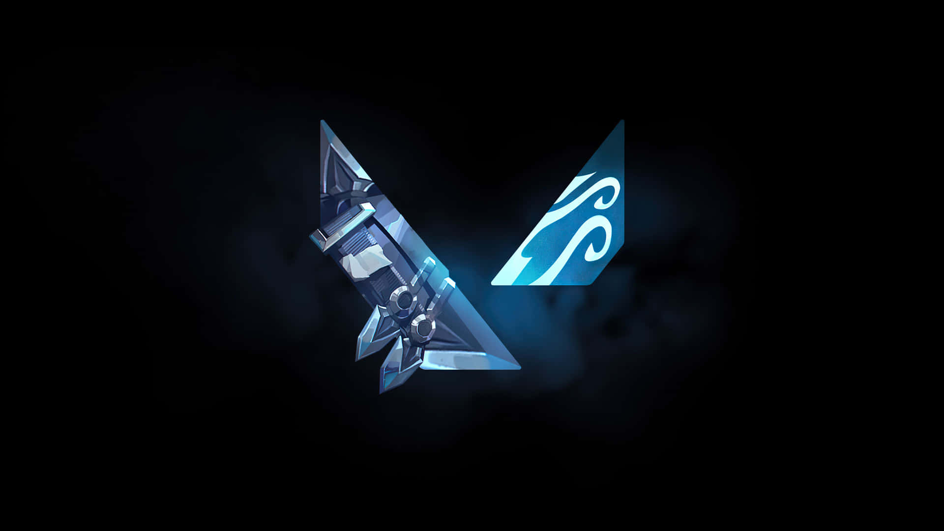 Enblå Logotyp Med En Blå Ljus På Den