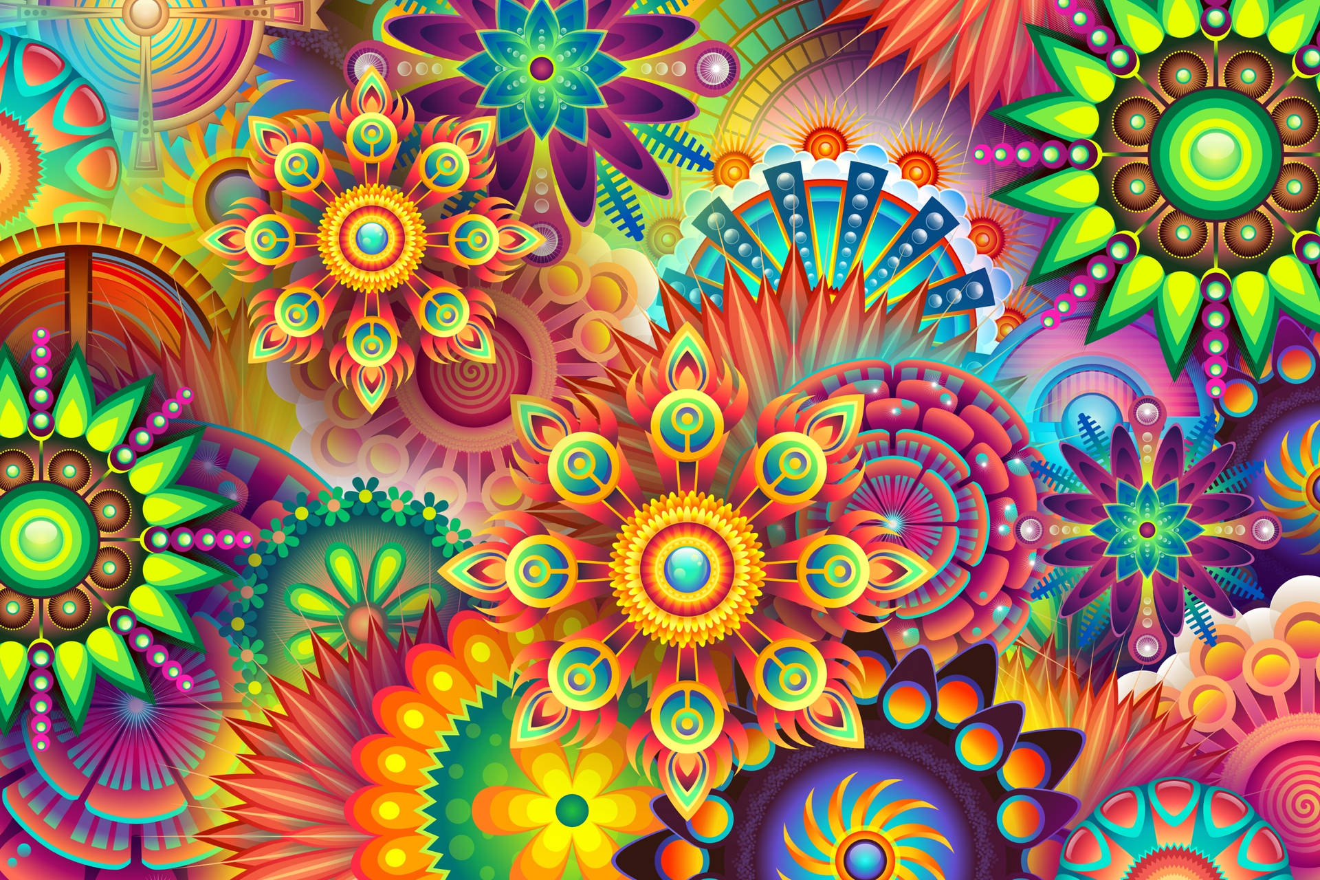 4k Vector Colorful Shapes Wallpaper