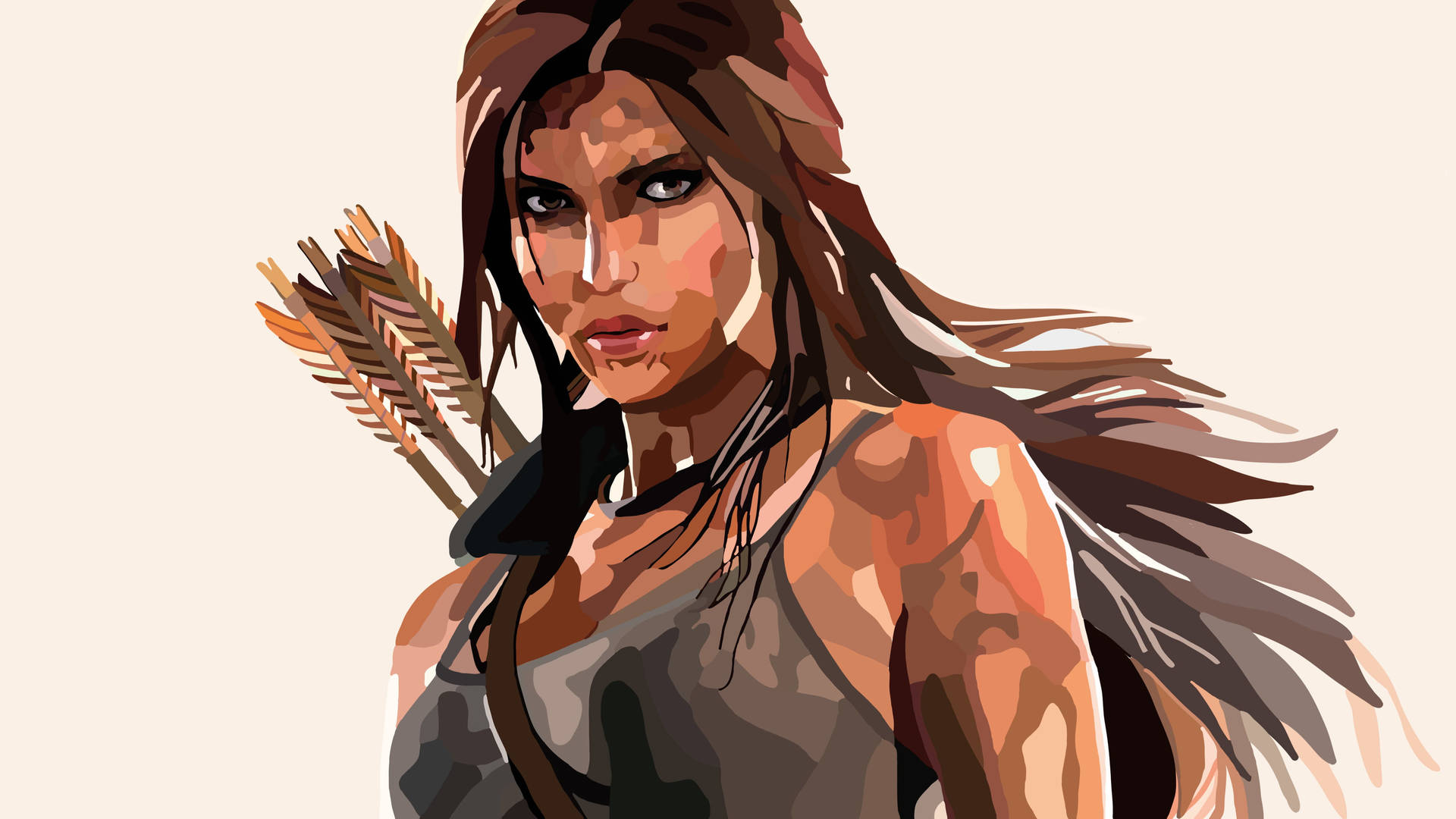 4k Vector Lara Croft Wallpaper