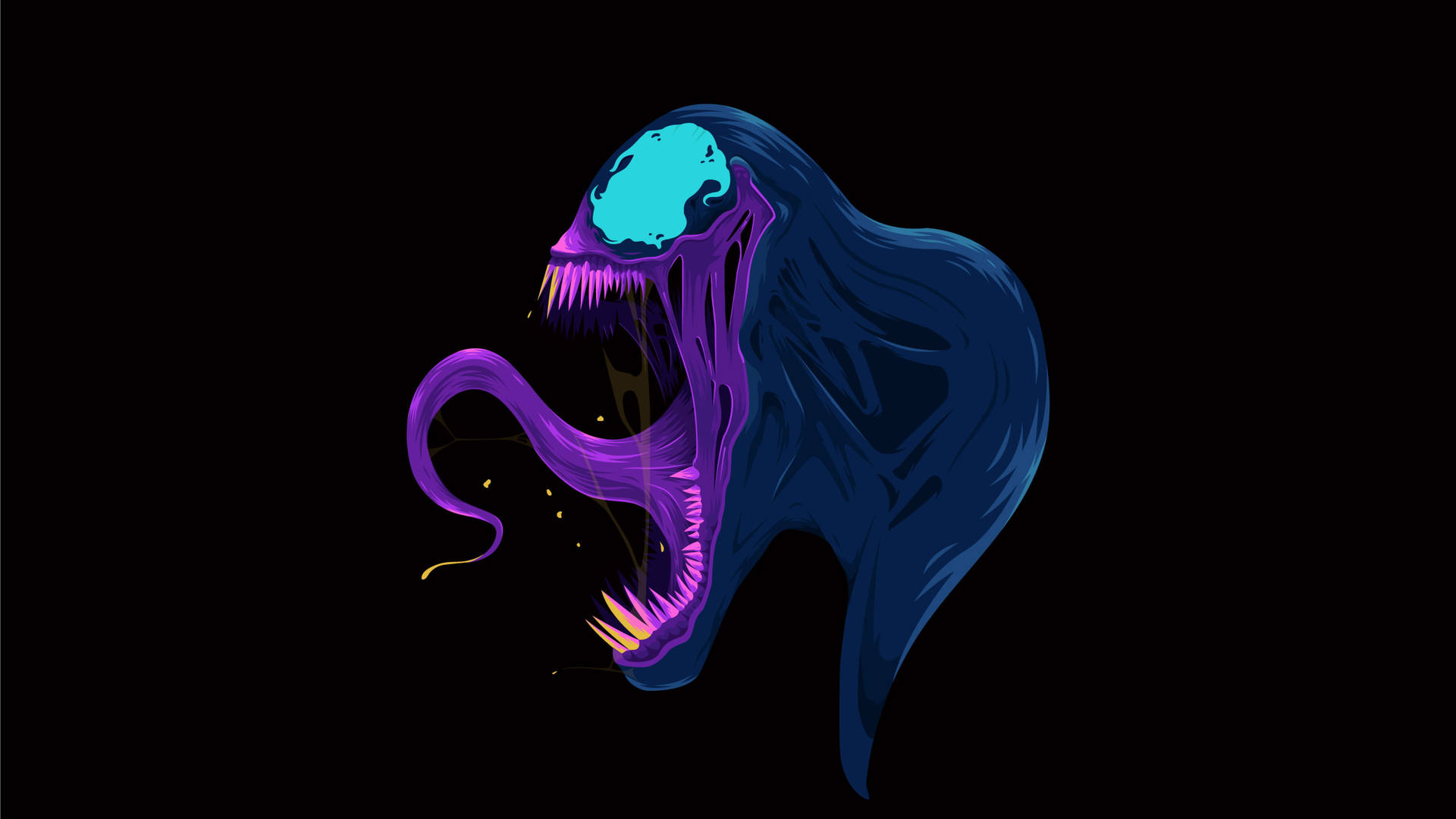 4kvektor Venom-huvud. Wallpaper