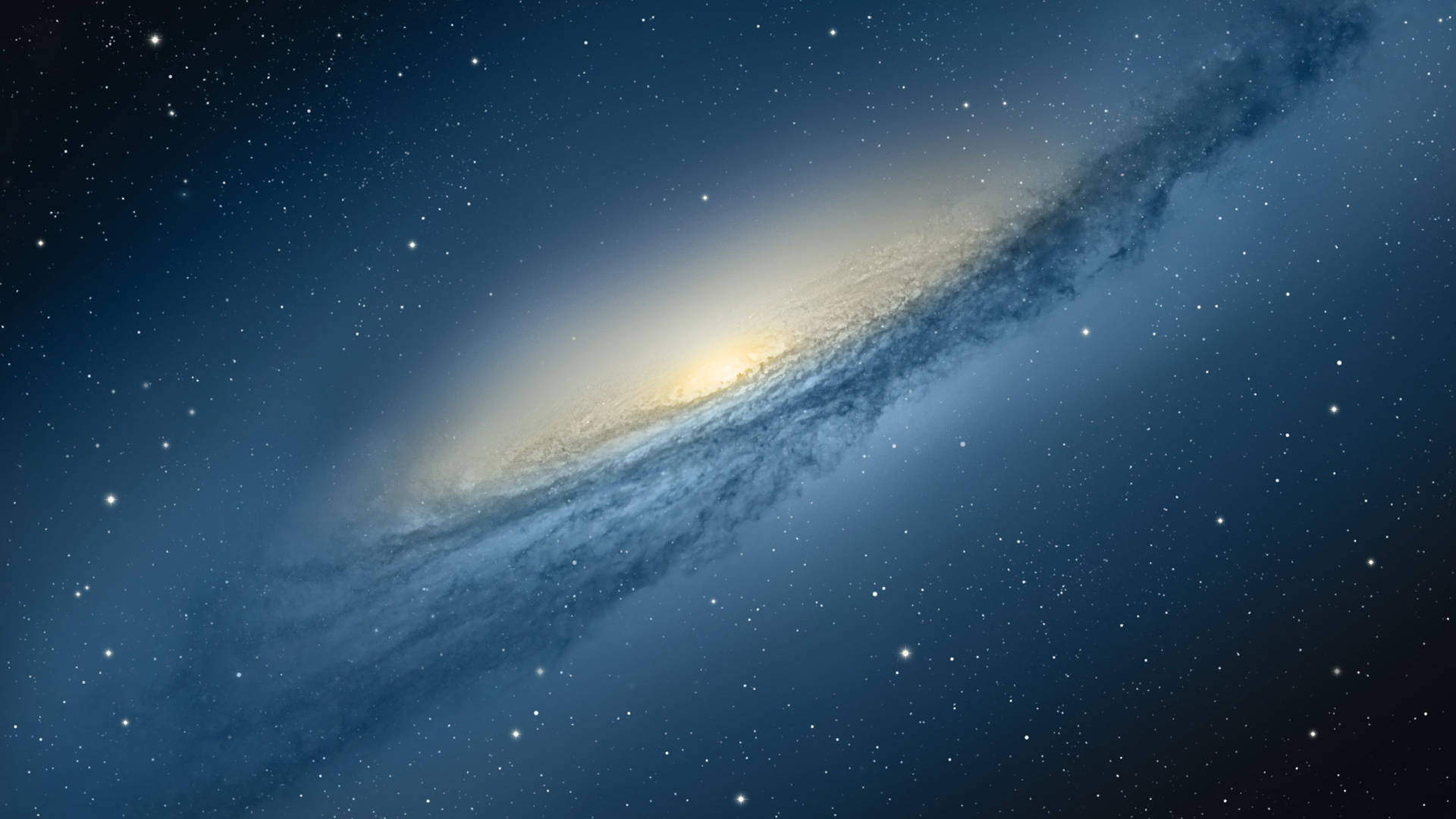 Vastness of Space and the White Core of a Galaxy Wallpaper