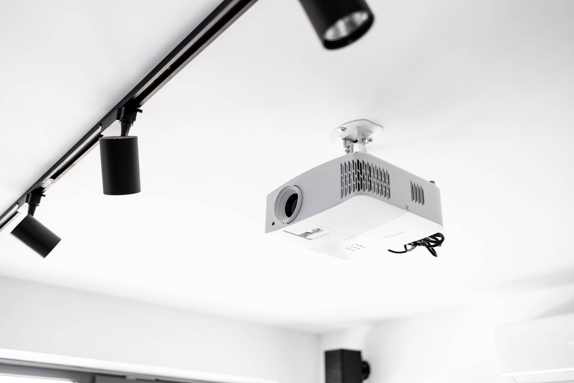 4k White Projector In Ceiling Wallpaper