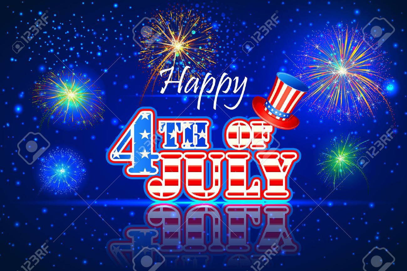 Celebrate 4th of July with Fireworks Wallpaper