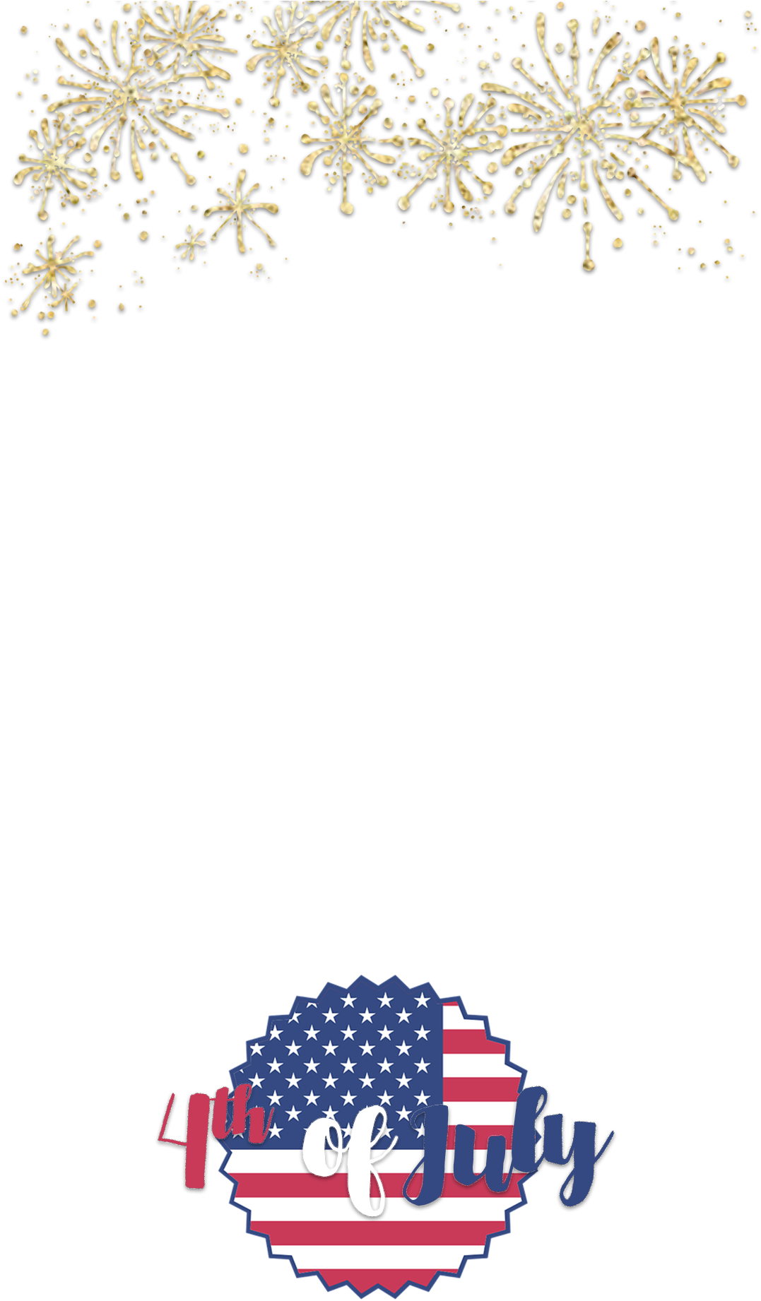 4thof July Fireworksand Flag Graphic PNG