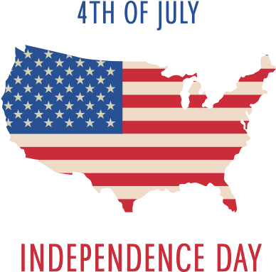 4thof July Independence Day U S A Map PNG