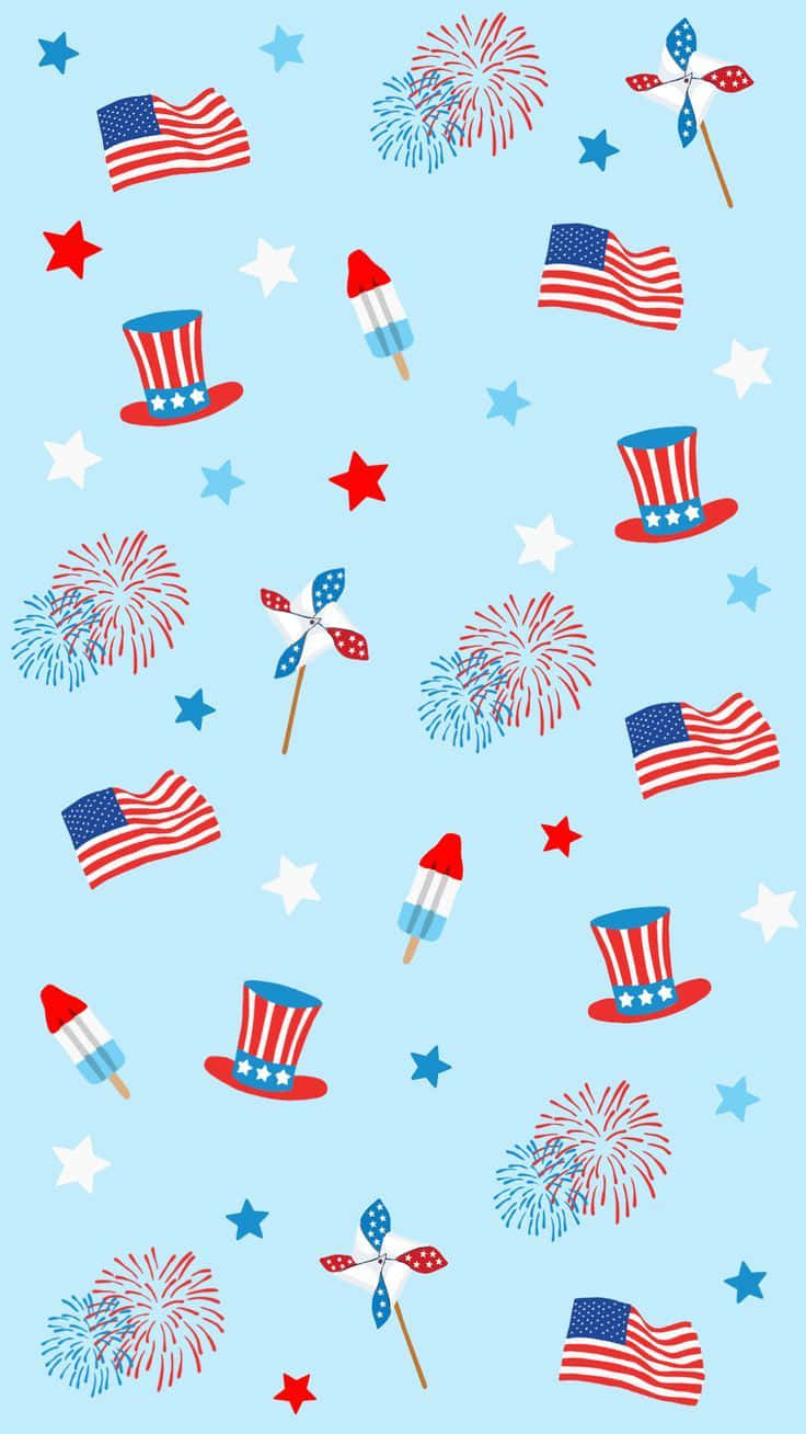 4thof July Patriotic Pattern Wallpaper