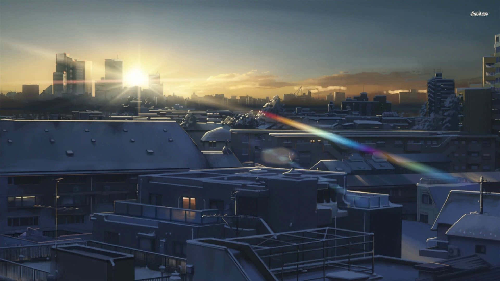Takakiog Akari, To Karakterer Fra Den Japanske Anime-film 'five Centimeters Per Second'.