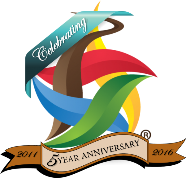 5 Year Anniversary Celebration Logo PNG