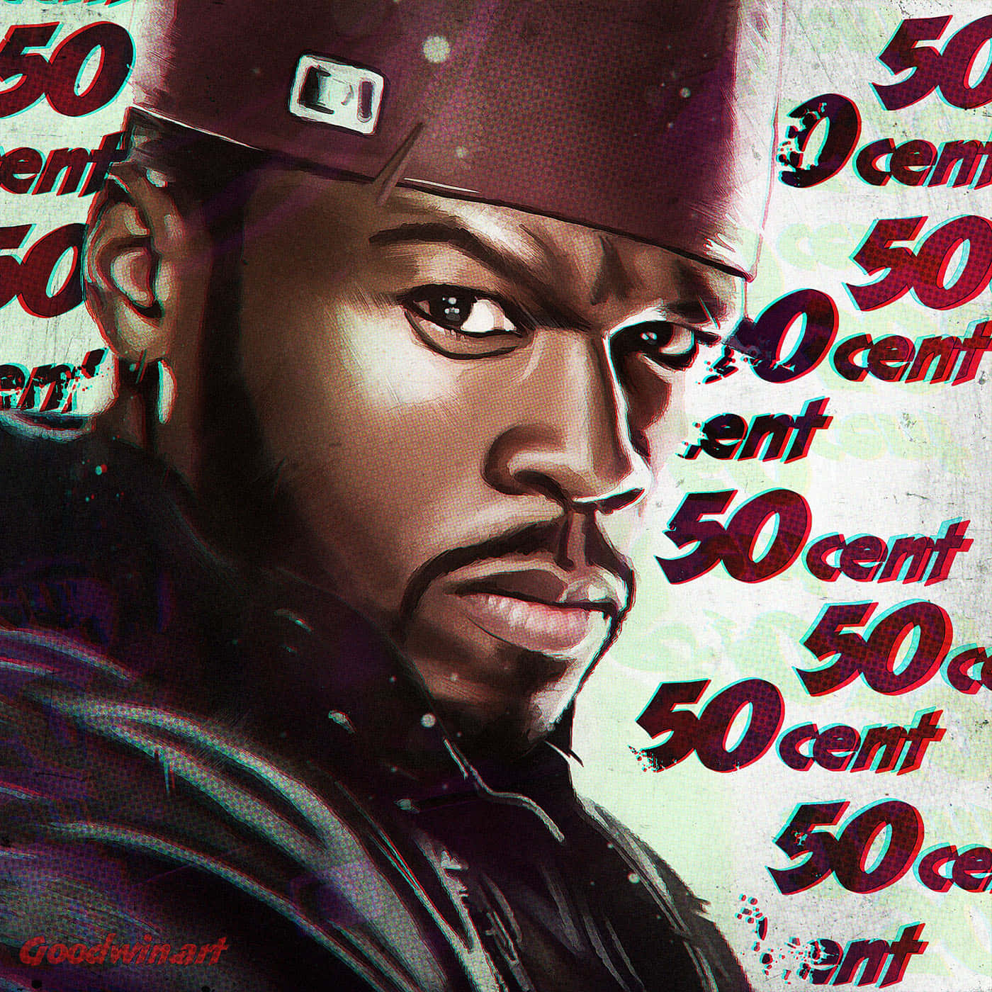 Unosguardo Iconico Di 50 Cent: Un Vero Showman.