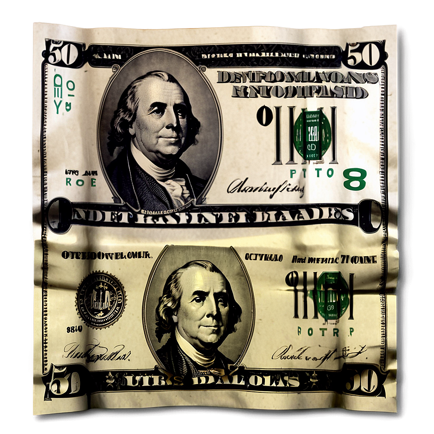 50 Dollar Bills Png 06132024 PNG