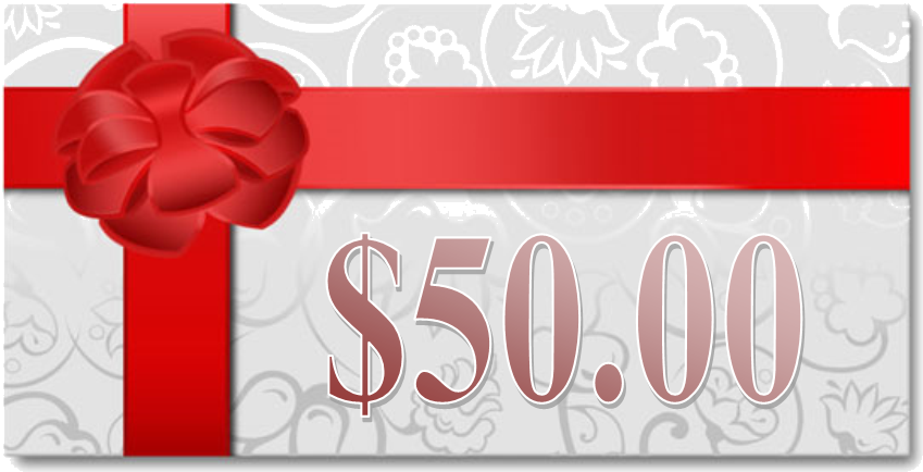 50 Dollar Gift Card Design PNG