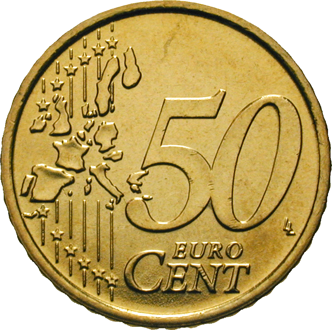 50 Euro Cent Coin PNG