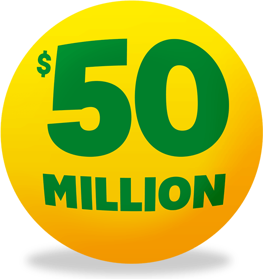 50 Million Dollar Lottery Jackpot Graphic PNG