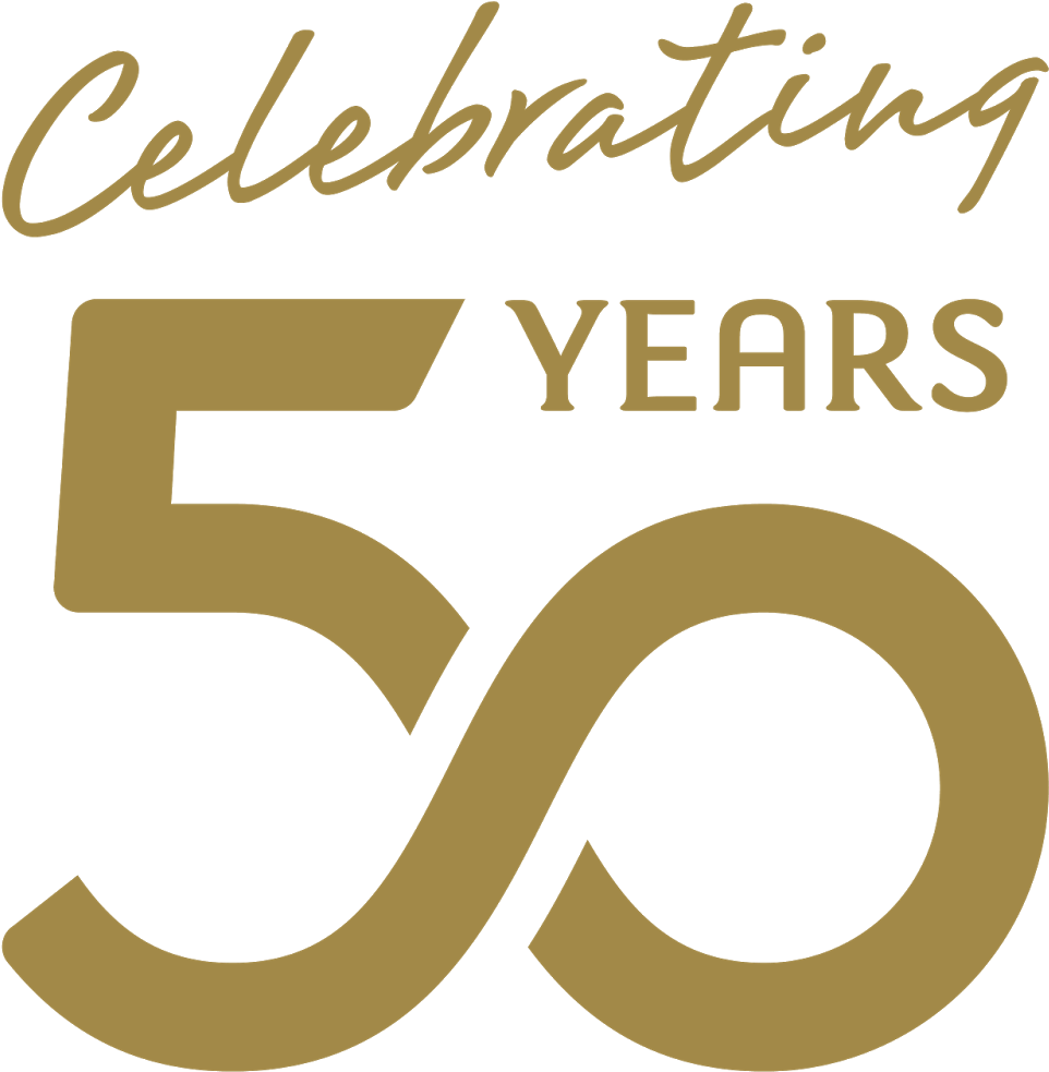 50th Anniversary Celebration Graphic PNG