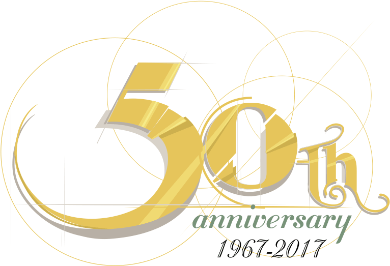 50th Anniversary Golden Celebration Graphic PNG