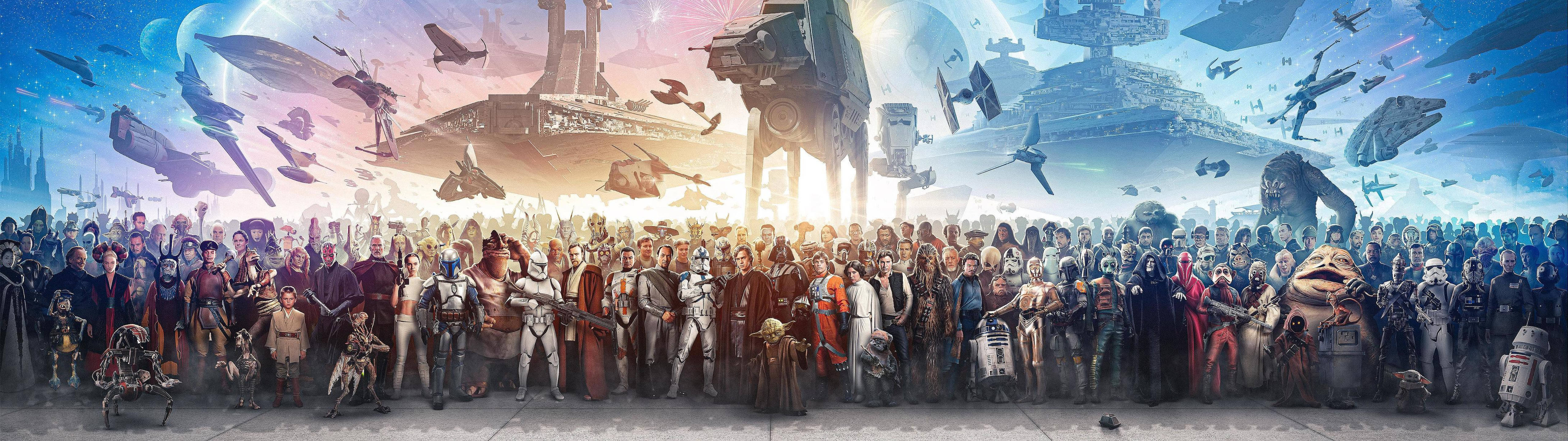 5120x1440 Game Star Wars Characters Wallpaper
