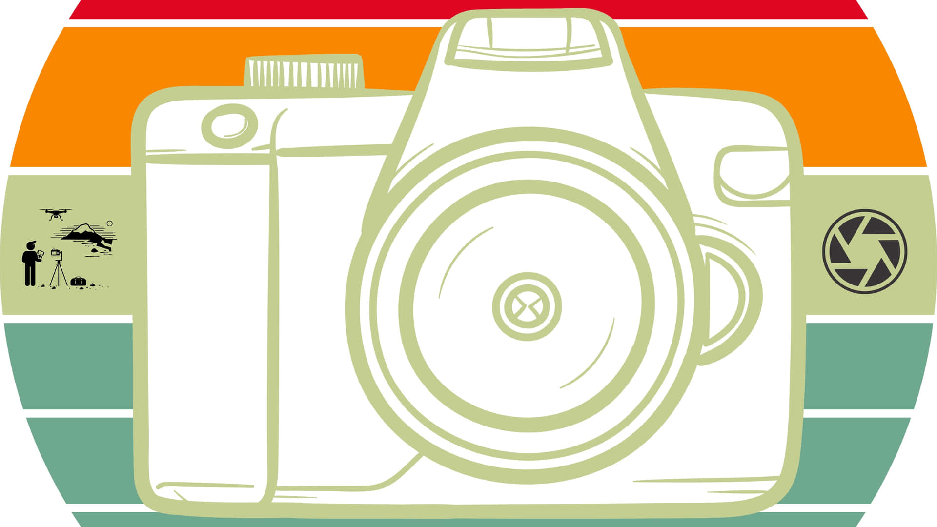 A Camera With A Colorful Background Wallpaper